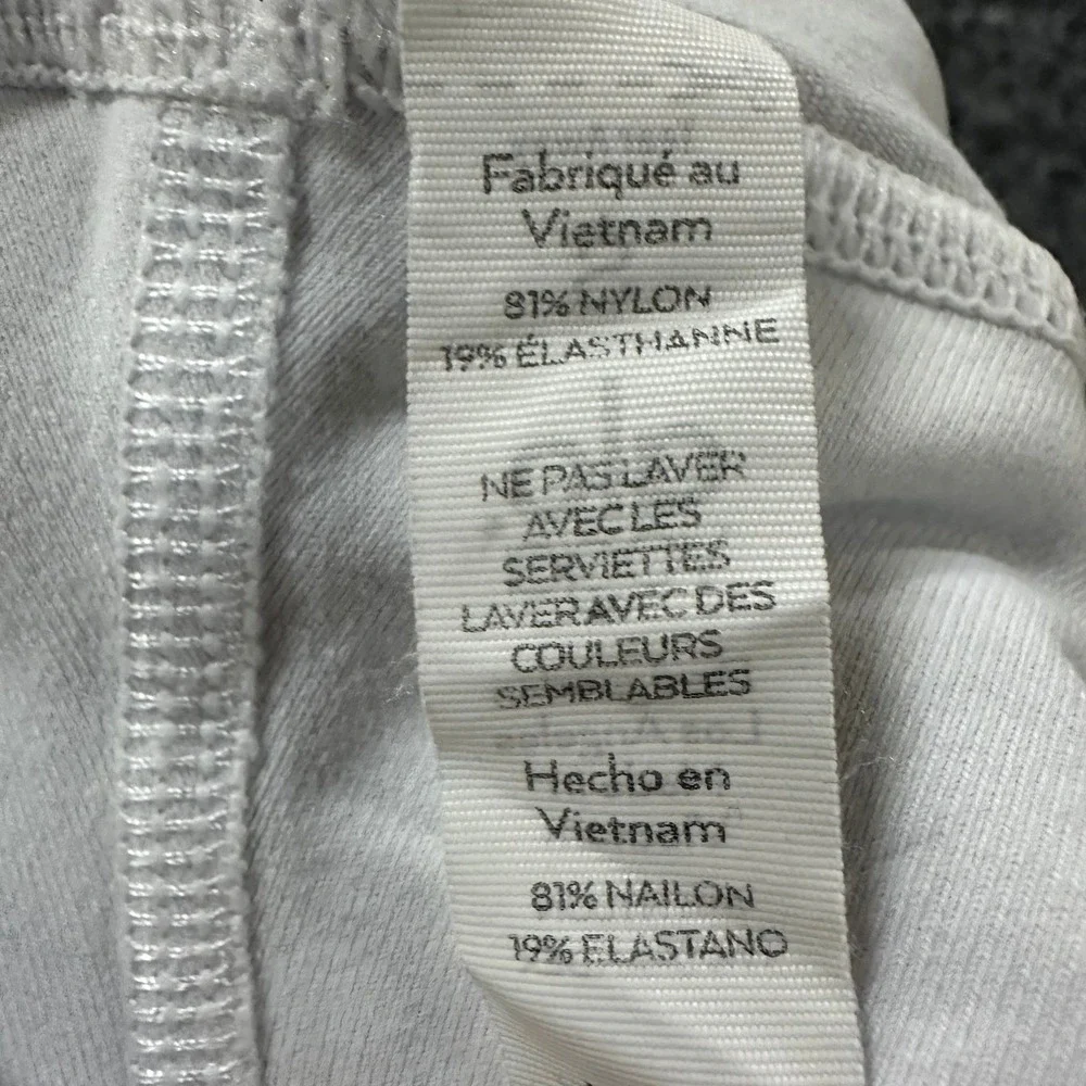 Alo Leggings Womens Size S White High Waisted Cropped Athletic Yoga Compression